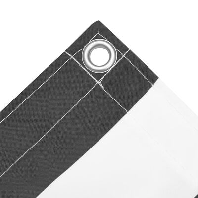 vidaXL rõdusirm, antratsiithall ja valge, 75 x 300 cm, oxford-kangas