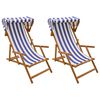 vidaXL Deck Chair 2 pcs 3 positsioon Tugev Eukal&uuml;pti Puit
