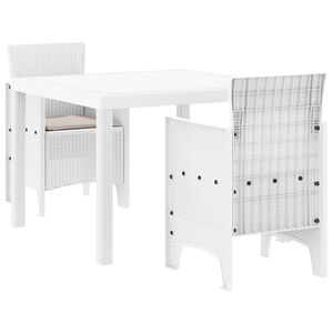 vidaXL Aia s&ouml;&ouml;gilaudade komplekt 3 pcs Valge Polt rattan