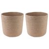 vidaXL Taimepoti komplekt 2 pcs Naturaalne &Oslash; 28 x 28 cm