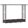 vidaXL T&otilde;stetud Padi Kase ja Katusega Pruun 203 x 40 x 121 cm PP