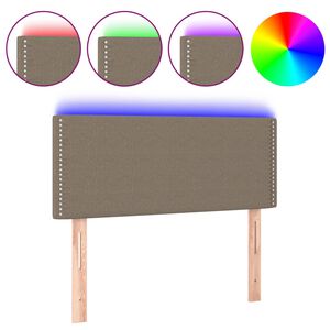 vidaXL LED-voodipeats, pruunikashall, 90x5x78/88 cm, kangas