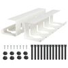 vidaXL Kabli haldamise tray laua all 2 tk Valge 43 x 12 x 10 cm Teras