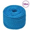 vidaXL t&ouml;&ouml;k&ouml;is, sinine, 14 mm, 50 m, pol&uuml;prop&uuml;leen