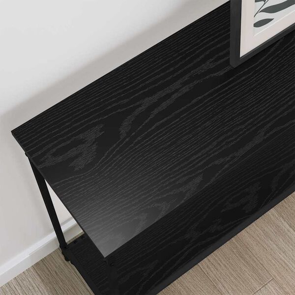 vidaXL Konsoollaud riiuliga Must tamm 101 x 30.5 x 75 cm Tehispuit