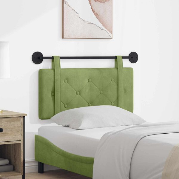 vidaXL Rippuv Peatoe Hele roheline 100 x 55 x 5 cm Samet