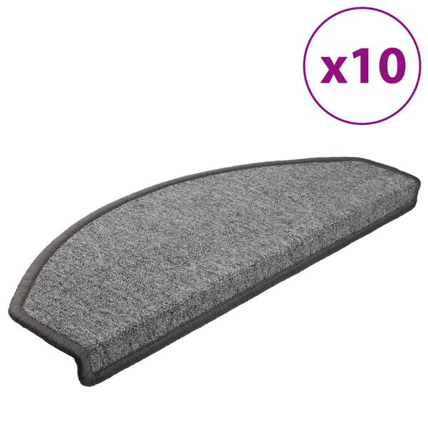 vidaXL trepimatid 10 tk 65 x 24 x 4 cm tumehall poolringikujuline suur