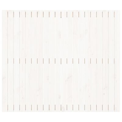 vidaXL seinale kinnitatav voodipeats, valge, 127,5x3x110 cm, männipuit