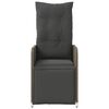 vidaXL allalastava seljatoega aiatool koos patjadega, hall, polürotang