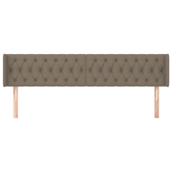 vidaXL voodipeats servadega, pruunikashall, 203x16x78/88 cm, kangas