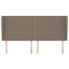 vidaXL voodipeats servadega, pruunikashall, 163x23x118/128 cm, kangas
