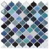 vidaXL Lanturn Plaat 20 pcs Sinine roheline 27 x 27 cm