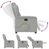 vidaXL Massage Recliner Tool Cloud Grey Fabric