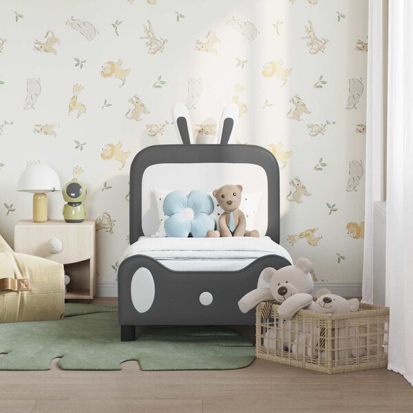 vidaXL Kuni 3-aastase voodi raam koos peatoega Helehall 70 x 140 cm PU