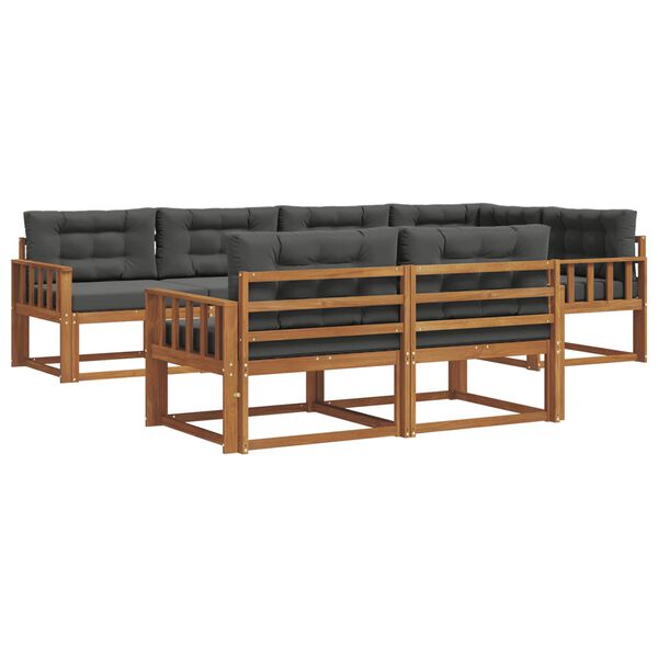 vidaXL V&auml;li diivanikomplekt padjaga 7 pcs Looduslik ja antriit