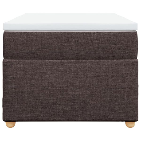 vidaXL kontinentaalvoodi madratsiga, tumepruun, 100x200 cm, kangas