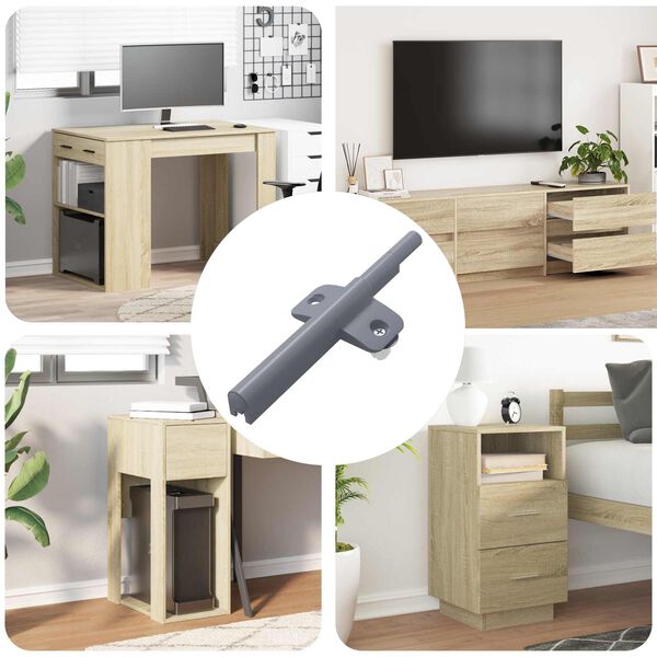 vidaXL Pehme sulgemise dampner 12 pcs Hall 125 x 47 x 15 mm PP