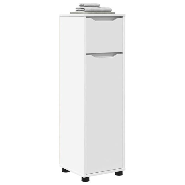 vidaXL Vannitoa kapp sahtliga Valge 30,5 x 30 x 101 cm Tehispuit