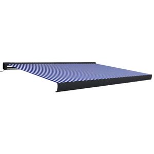 vidaXL mootoriga varikatus 350 x 250 cm, sinine ja valge