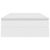 vidaXL Voodi hoiukohaga ja madratsiga Valge 120 x 190 cm Kunstnahk