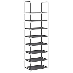 vidaXL jalatsiriiul, 8-astmeline, must, 44x28x145 cm, lausriie