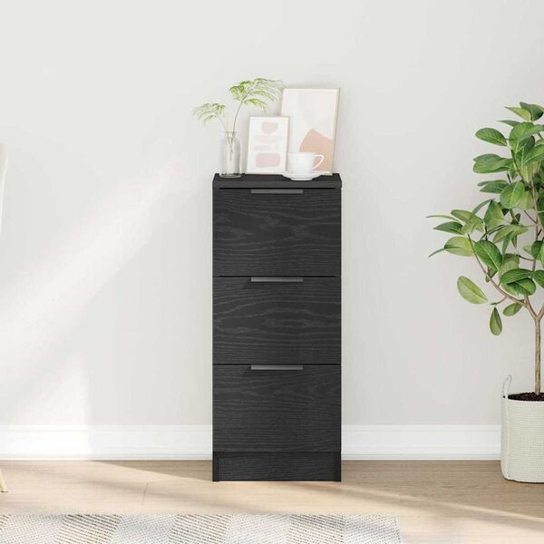 vidaXL Must Tamm Kapp sahtliga Must tamm 30 x 30 x 70 cm Tehispuit