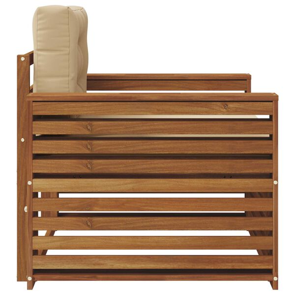 vidaXL V&auml;li diivanikomplekt Tugev akaatsiapuit ja pol&uuml;ester Neutraalne