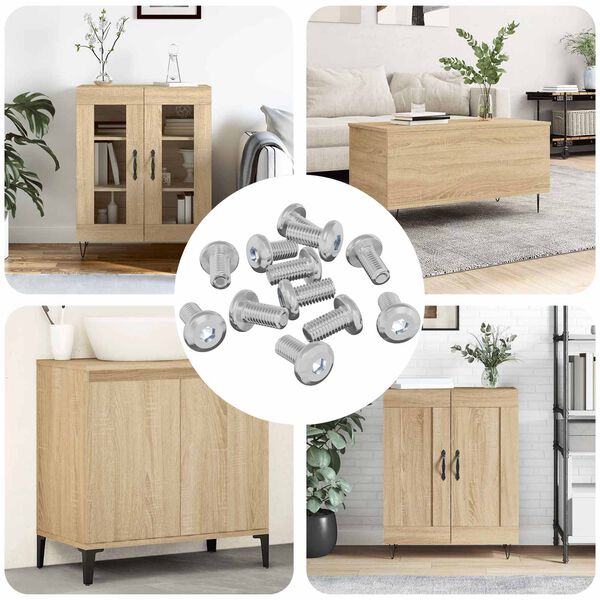 vidaXL Lukustus Kruvi &Uuml;ksv&auml;rviline 4865 pcs H&otilde;bedane Teras