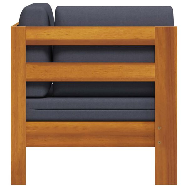 vidaXL nurgadiivan tumehallide patjadega, akaatsiapuit