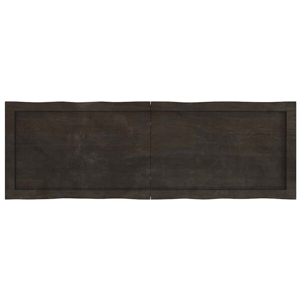 vidaXL lauaplaat, tumepruun, 120 x 40 x (2-4) cm, t&ouml;&ouml;deldud t&auml;ispuit