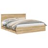 vidaXL Voodi raam sahtliga peaga Sonoma tamm 200 x 200 cm Inseneripuit