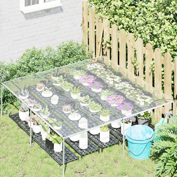 vidaXL Kattekangas aukudega L&auml;bipaistev 2 x 2 m Polyethylene