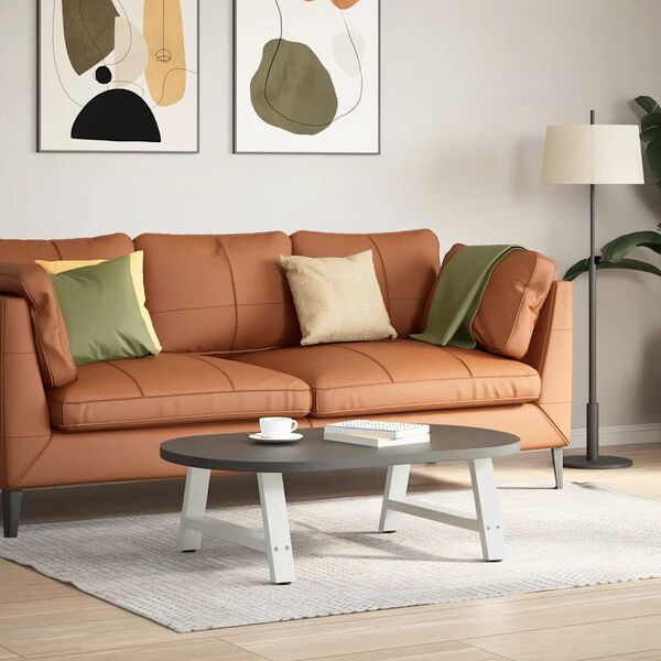 vidaXL kohvilaua jalad, A-kujulised, 2 tk, valged, 60 x (30&ndash;31) cm, teras