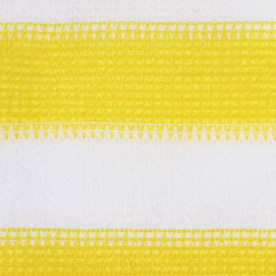 vidaXL rõdusirm, kollane ja valge, 90 x 300 cm, HDPE