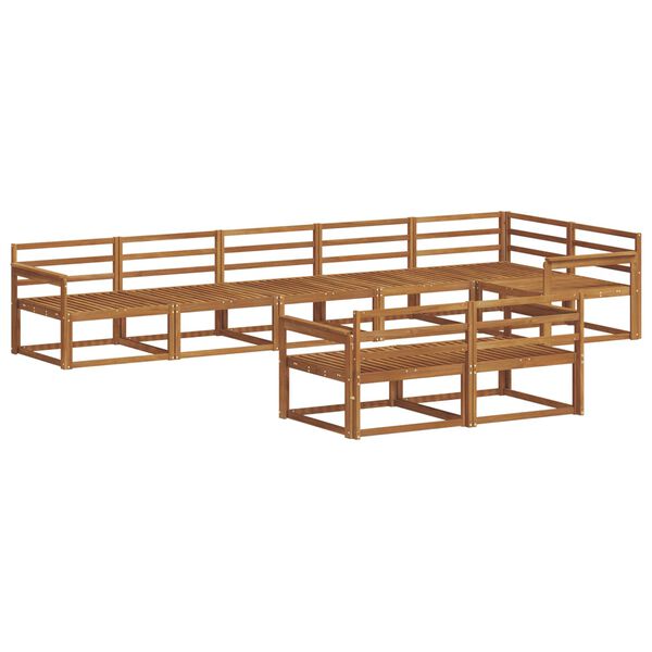 vidaXL V&auml;li diivanikomplekt 8 pcs Neutraalne Tugev akatsiapuu