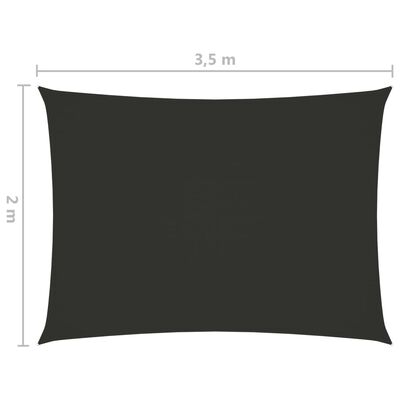 vidaXL oxford-kangast päikesepuri, ristkülik, 2x3,5 m, antratsiithall