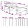 vidaXL Voodi raam madratsiga peaga Pruun 80 x 200 cm Tahke m&auml;nd