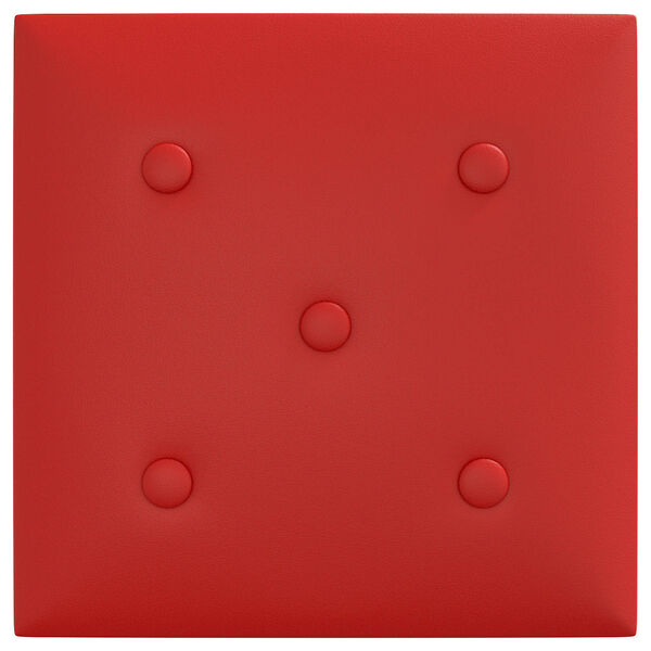 vidaXL Seina Peatsi 12 pcs Veinpunane 30 x 30 cm Kunstnahk