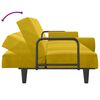vidaXL diivanvoodi k&auml;etugedega, kollane, samet