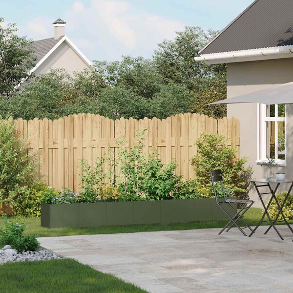 vidaXL taimekast, oliiviroheline, 280x40x40 cm, k&uuml;lmvalts teras