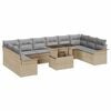 vidaXL Aia Diivanikomplekt padjaga padjaga 11 pcs Beež Pol&uuml; Rattan