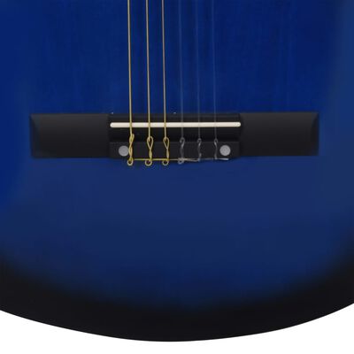vidaXL 12-osaline Western kitarri komplekt ekvalaiser, 6 keelt sinine