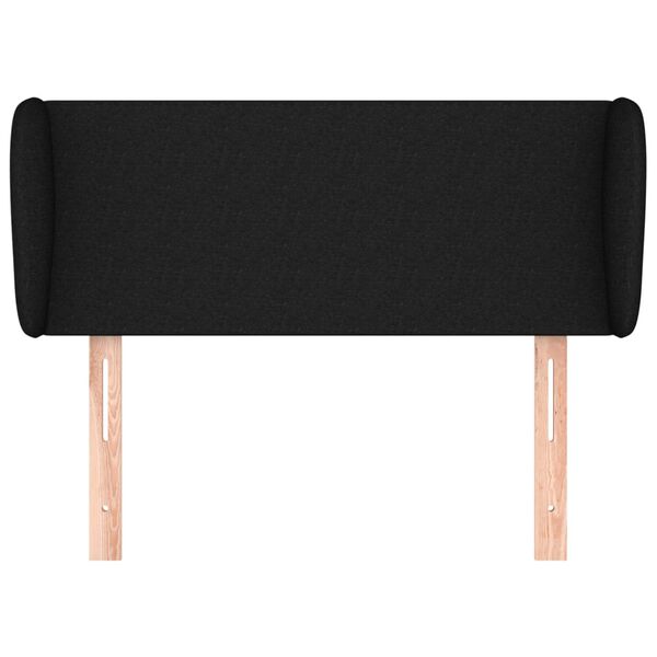 vidaXL voodipeats servadega, must, 83x23x78/88 cm, kangas