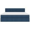 vidaXL LED-valgusega hoiuvoodi madratsiga Sinine 180 x 200 cm kangas