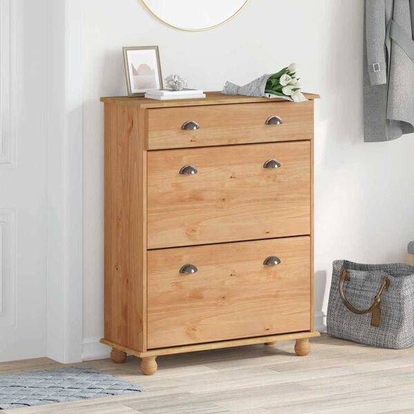 vidaXL Kinga kapp sahtliga ASKIM Pruun 85 x 35 x 108 cm Männipuit