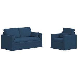 vidaXL Diivanikomplekt 2 pcs Sinine 158 x 78 x 80 cm kangas