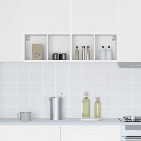 vidaXL Seinakapp ladustamisega Valge 30 x 29,5 x 100 cm Tehispuit