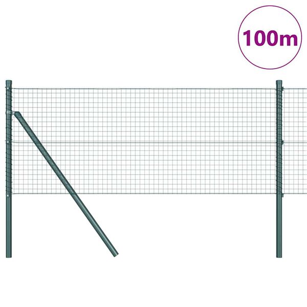 vidaXL Aiapost Roheline 100 x 0,5 m (25 x 25 mm traadiga)