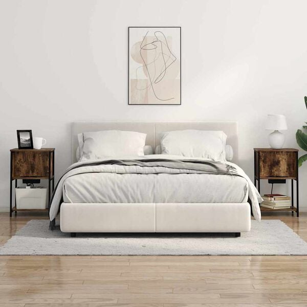 vidaXL &Ouml;&ouml;lambi kapp Suitsetatud tamm 38 x 31 x 61 cm Tehispuit