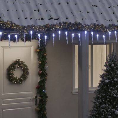 vidaXL jõulutuled jääpurikad 200 LEDiga, külm valge, 20 m, akrüül PVC